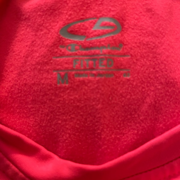 Champion Power Core Crew Long Sleeve Shirt Womens M Fitted Florescent Pink - Picture 3 of 3